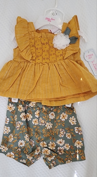NWT Little Lass Baby Girl Matching Set